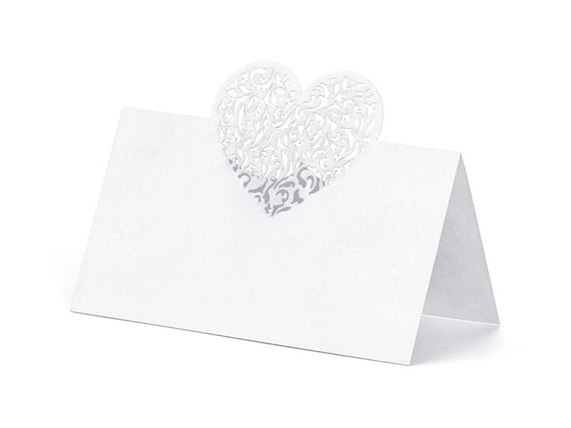 Tischkarten Herz, 9 x 6,5cm (1 VPE / 10 Stk.) - FeierGlanz